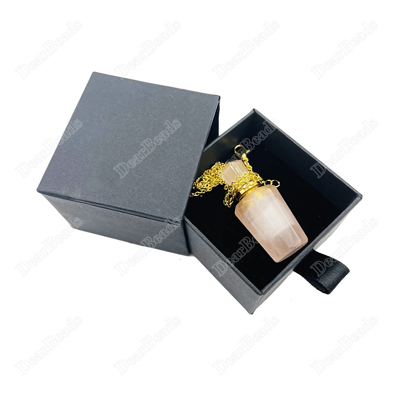 

Natural Mini Carved Amethyst Rose Quartz Clear Smoky Quartz Fluorite Essential Oil Stone Perfume Bottles Necklace Jewelry