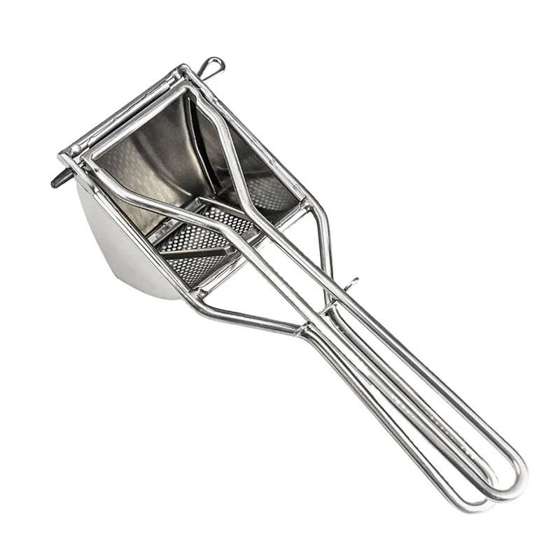 

Wholesale kitchen tools professional vegetable manual ricer press mixer stainless steel potato mashers, Silver