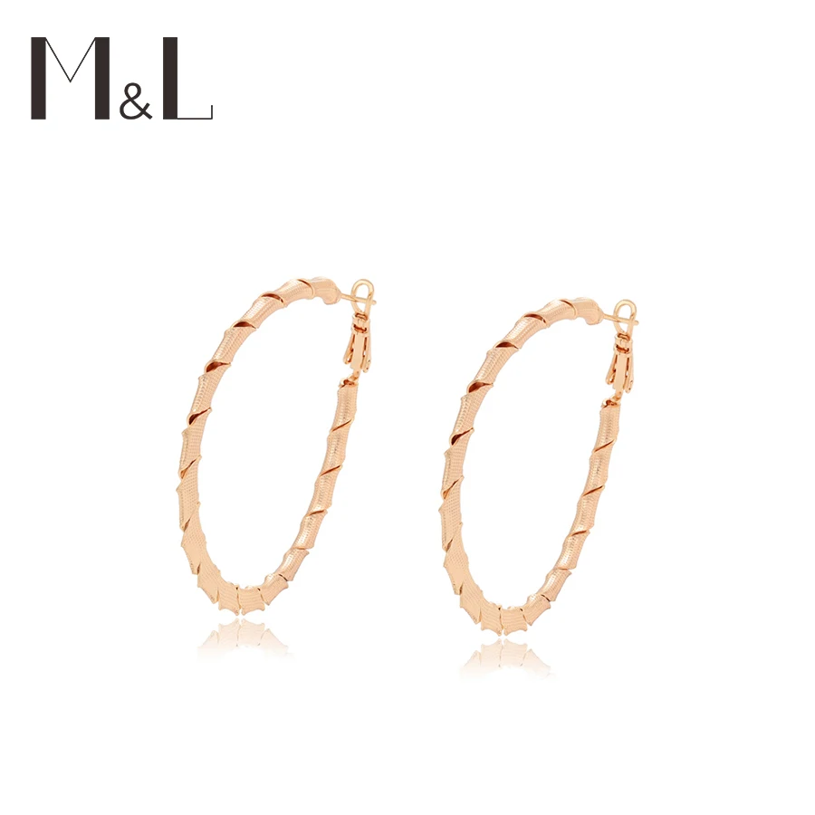 

X000701621Xuping Jewelry gold big earring hoops fashion 18k custom gold charm jewelry copper earrings hoop wholesale earrings