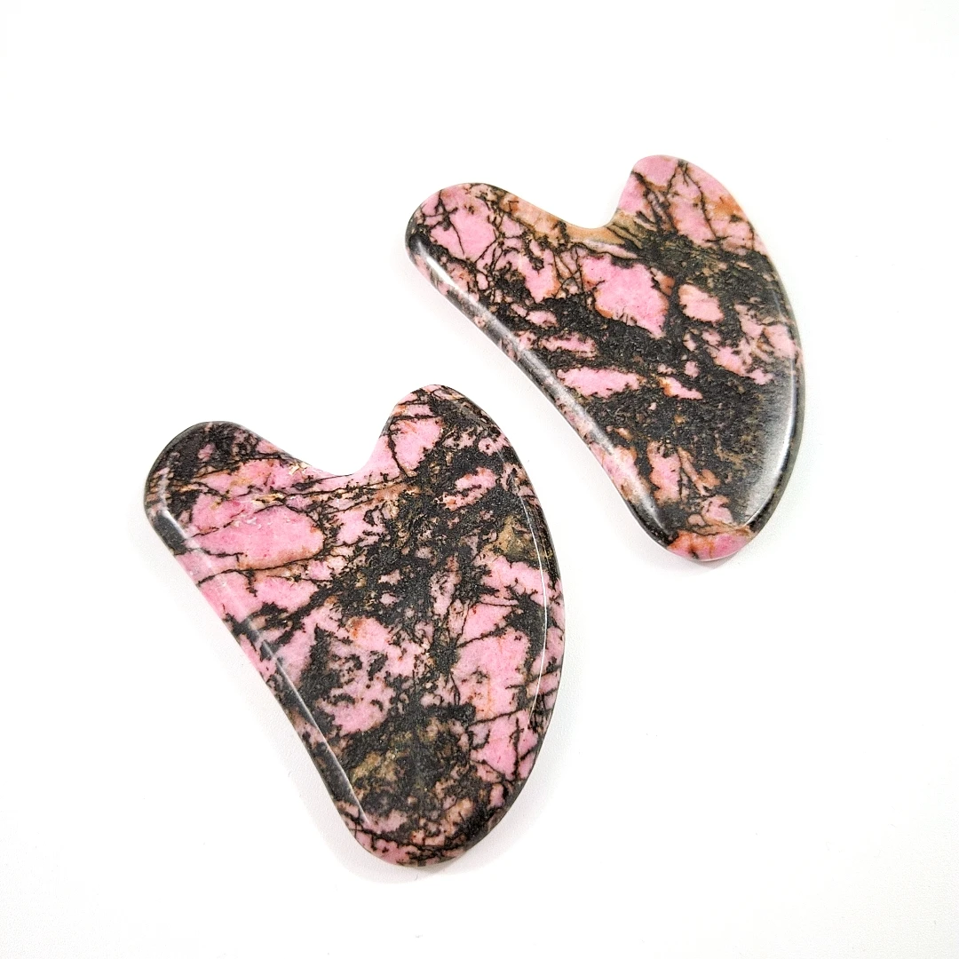 

Summer hot item rhodonite jasper gua sha scraping massage tool new shape heart guastone