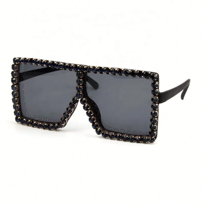 

Large Square Frame Rhinestone Color Sunglasses For Women Eyewear, Colors
