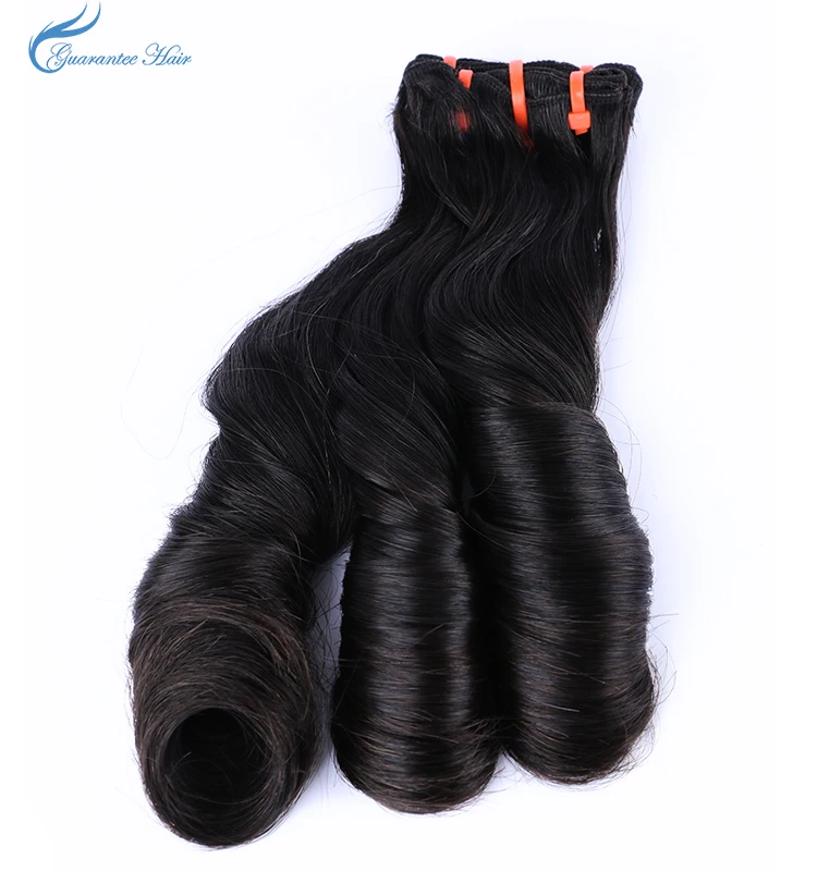 

Guarantee hair hair double drawn fumi springcurls natural color hot selling good quality donor hair