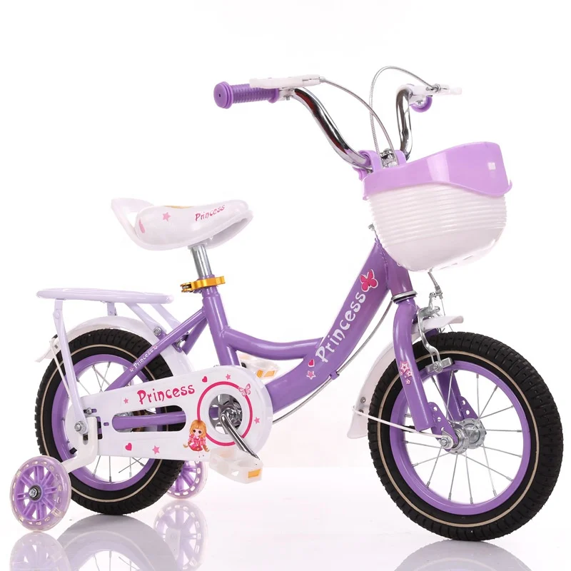 

carbon steel frame 4 wheel bike sale from factory directly children bicycle for 4 years old gifts bicycle for kids children, Pink/purple