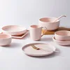 Catering Modern Fine Porcelain Plate Set Pink Wedding Pink Dinnerware Set, Restaurant Pink Tableware&