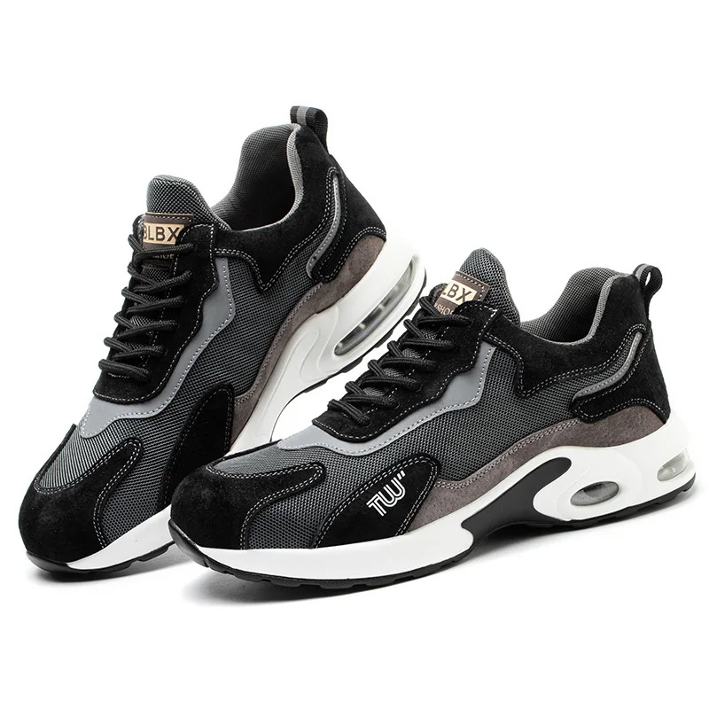 

Fashion in appearance life waterproof running men and women hiking Basketball badminton casual air cushion safety shoes, Black/grey/beige , as picture or requirement