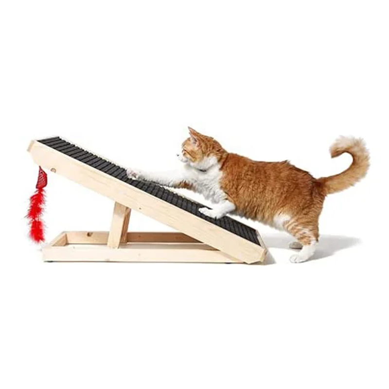 

Fold Pet Foldable Ramps Interior Wooden Non Slip for Car Small Adjustable Step Large Travel Dogs Wood Cat Dog Ramp, Wood color or customized