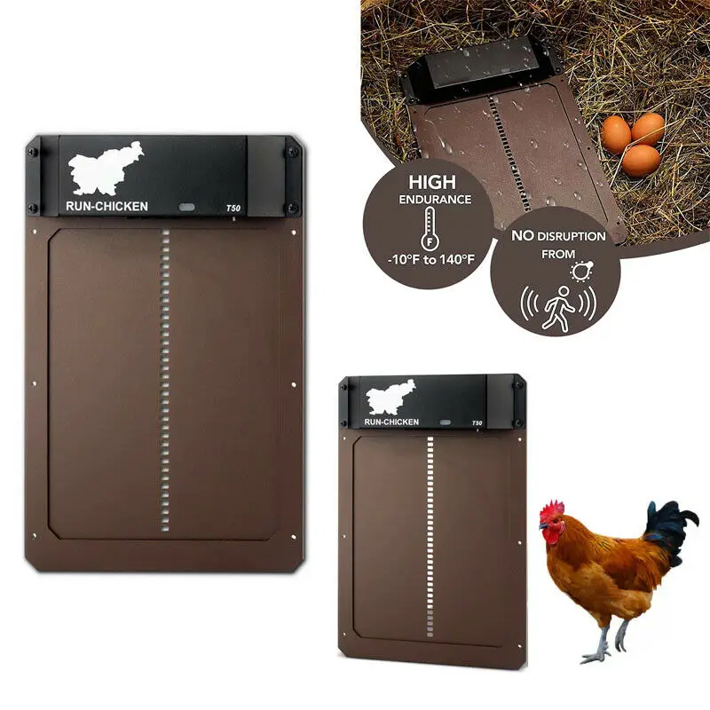 

Waterproof Chicken Coop Door Opener Light Sensor Automatic Chicken House Door