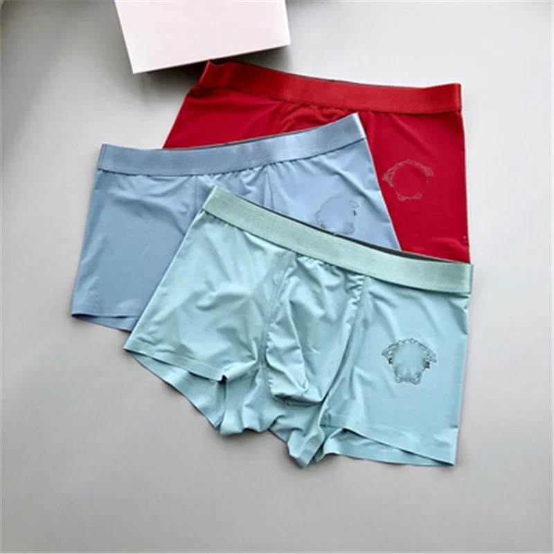 

New Arrival Printed Logo Breathable Men's Underwear, 3 colors