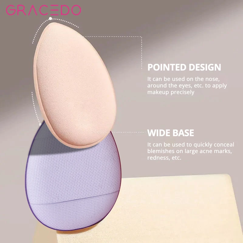 Gracedo Luxury Finger Powder Puff Thumb Small Air Cushion Concealer Fingertip Slippers Pointed Makeup Mini Powder Puff Washable
