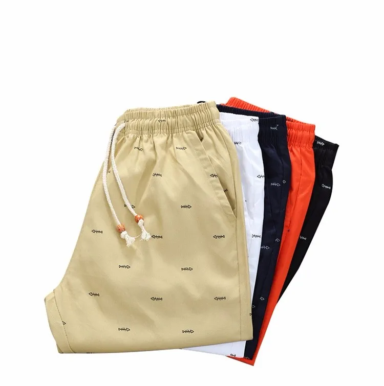 

Hot Sale Men's Summer Workout Shorts Casual Printing Fish Bone Men Shorts Pants