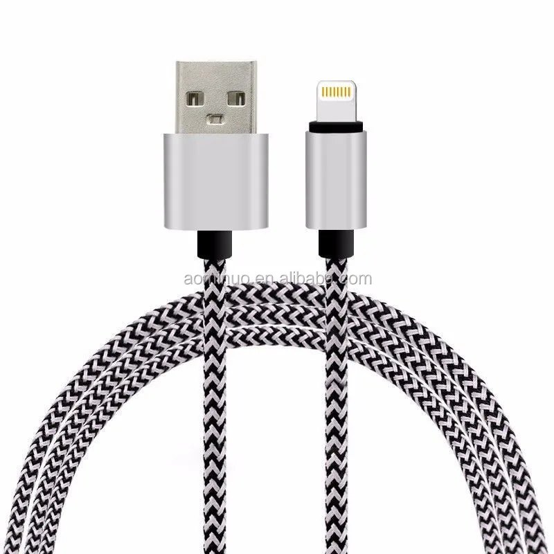 

2016 new products nylon Braided 2A fast charger usb data 8pin cable for iphone 5/5s/6/6s, Black;white;gold green blue green
