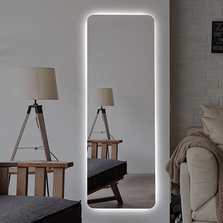 big wall gold floor magic selfie mirrors full espejo with led button ...