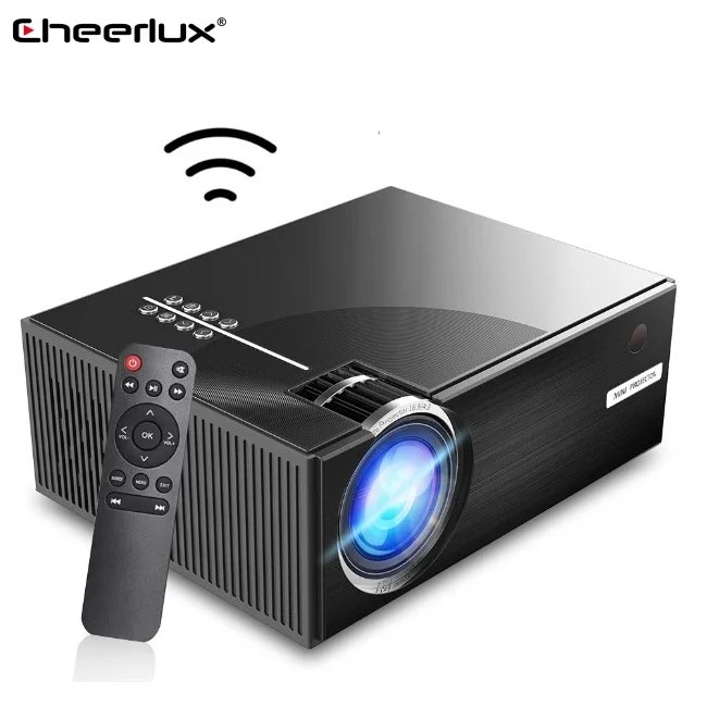 

Cheerlux WiFi LED Projector 720p Support 1080p Mini Portable Movie Projectors Wireless Connect to Smartphones for Home Outdoor