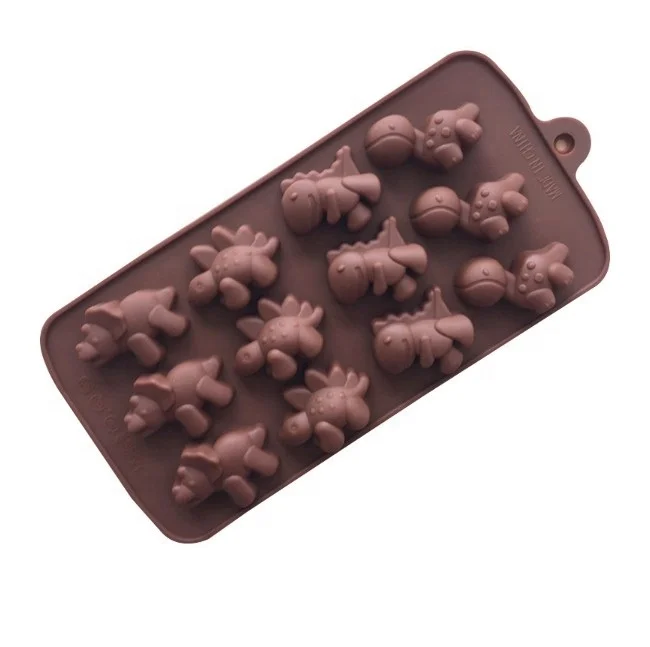 

DIY silicone mold 12 dinosaur chocolate molds Ice cube Aromatherapy plaster mold