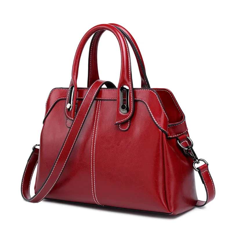 

EGL014 New 2020 fashion high quality cow leather casual handbags for women