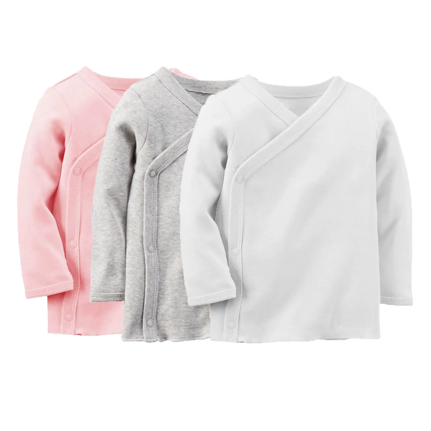 3 Pack Long Sleeve Side Snap Bodysuit Infant-And-Toddler-t-Shirt-Sets Has Less Than $100 of Retail/3P Ops in Softlines GLs in T52W Amazon Moda Neonati Abbigliamento Completi Set Pacco da 3 3 Mesi Medium Pink 