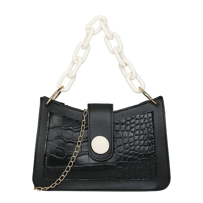 

Fashion Trend Unique Cross-body Casual One-shoulder Texture Bag Wholesale Women's Chain Bag, White,red,green,black,pink