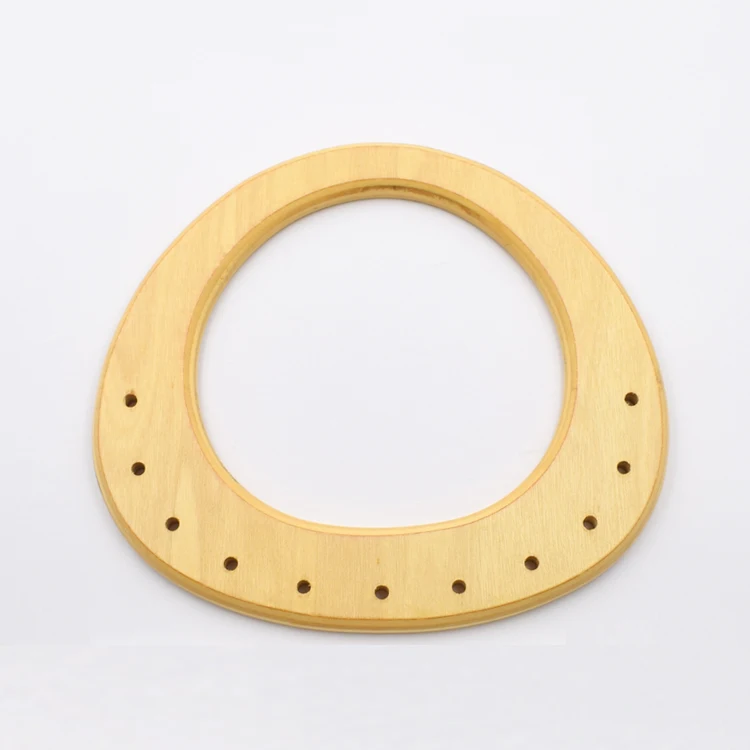 

Yellow round plywood color bag handles wooden handles for bags, Customized