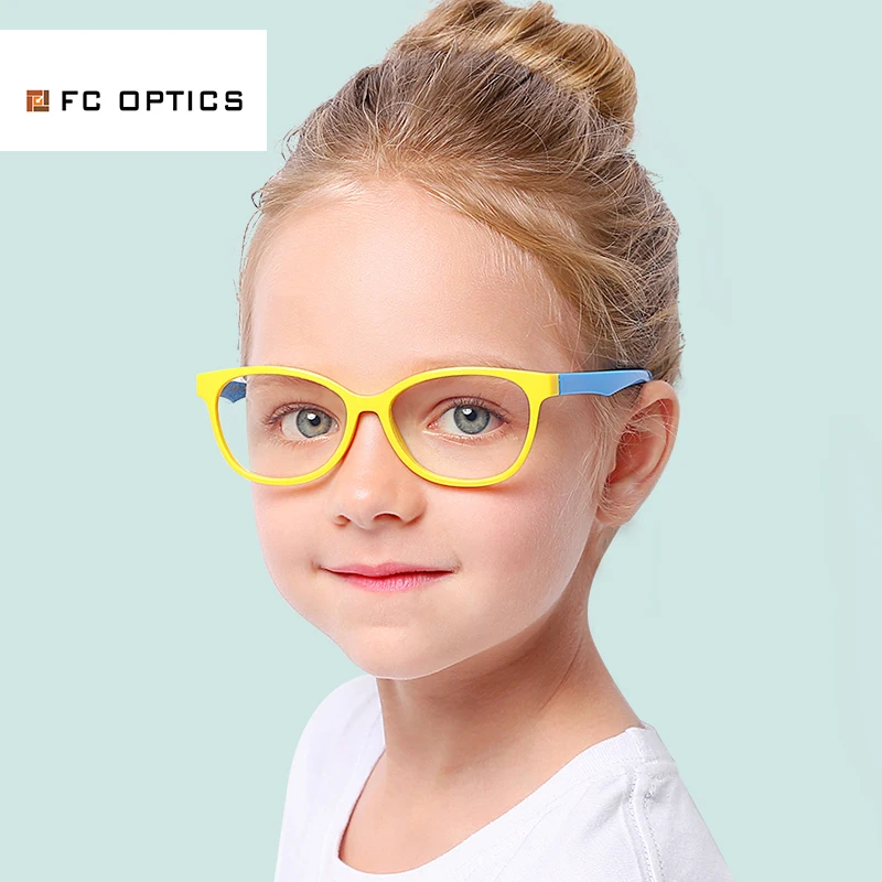 

FC silicon computer children eyewear kids anti blue light glasses optical frame