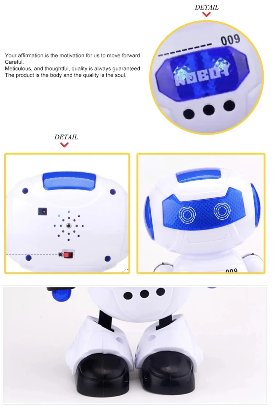 儿童舞蹈机器人玩具轻声音电池风格爪户外电子塑料玩具机器人