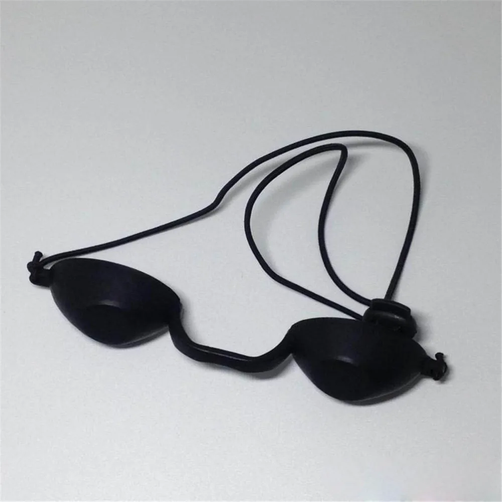 

EG001 silicone IPL UV LED LIGHT laser eye protection goggles, Black