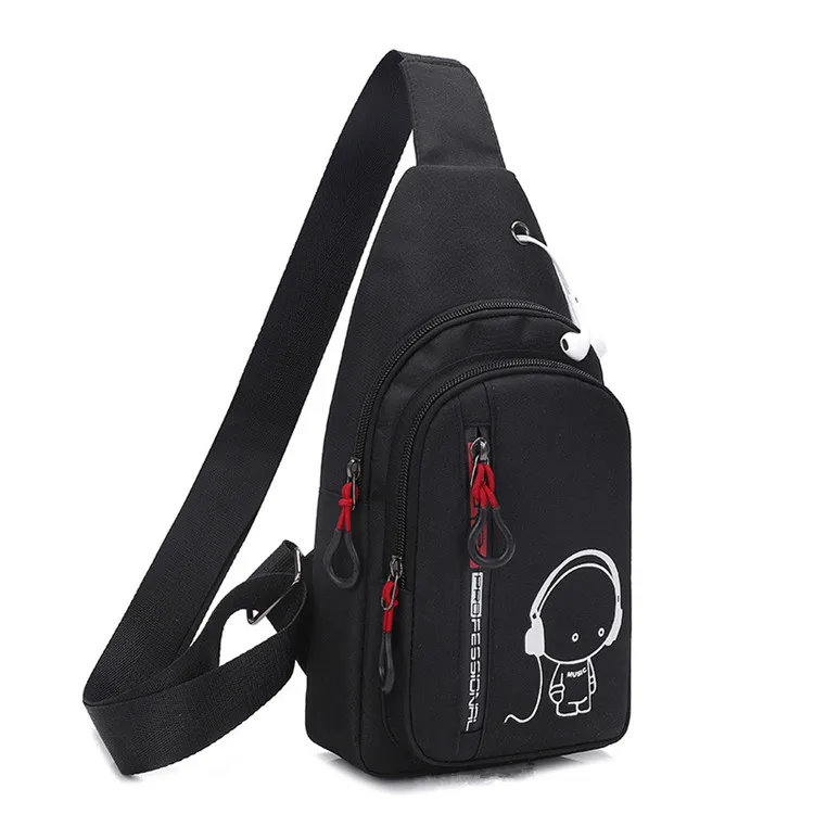 

New fashion Outdoor Shoulder Bag Custom Logo Chest Bag Side Bags For Men, Any color in pantone is ok