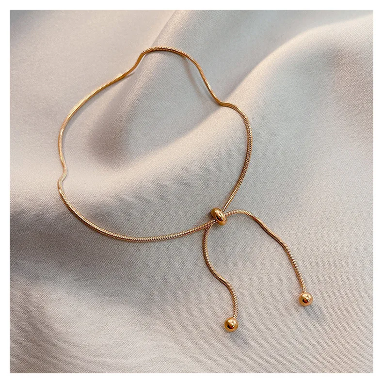 

2021 new light luxury retro pull adjustable ankle chain girls niche design trend new