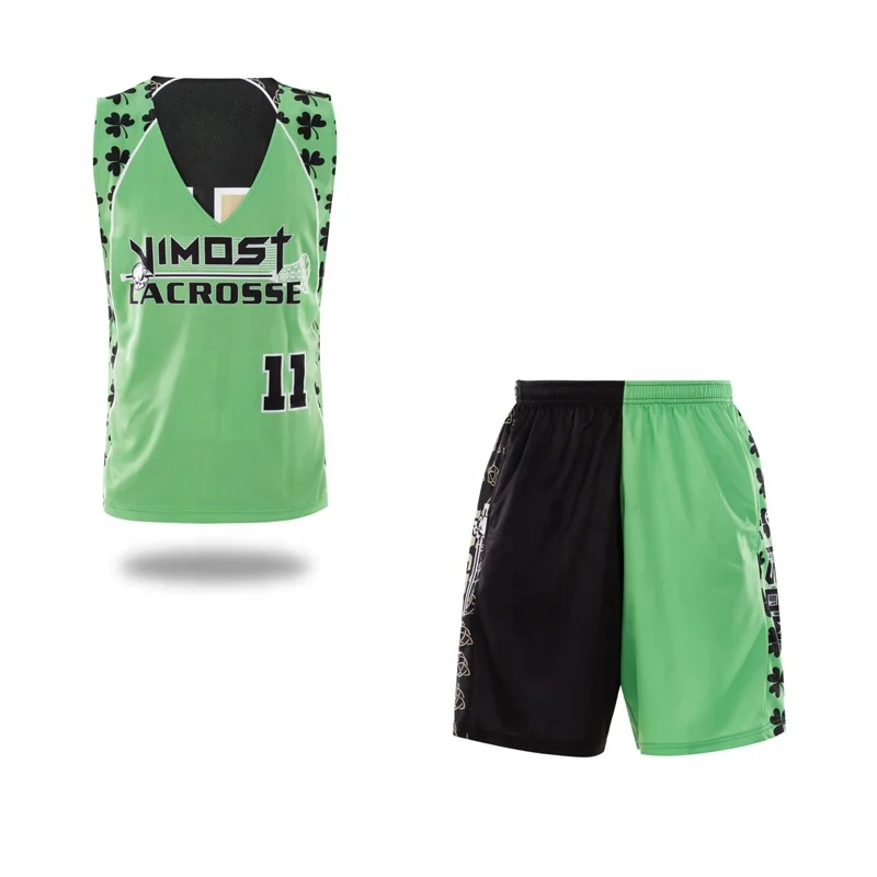 

100% Polyester Breathable Reversible Pinnies Custom Label lacrosse Sets