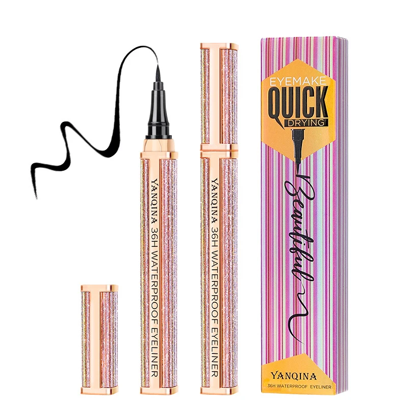 

Factory Wholesale Rainbow Shiny Waterproof Eyeliner Makeup Liquid Eyeliner, As picture