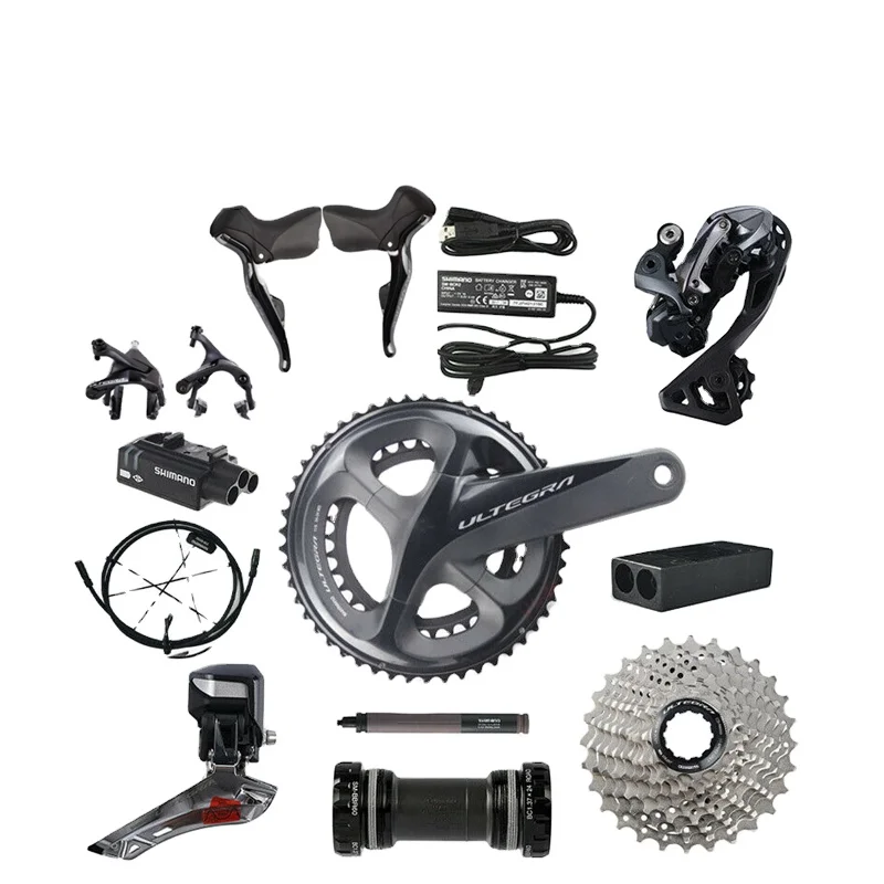 

Shimano Di2 Ultegra R8050 50/34T 53/59T 165/170/172.5/175mm 2*11 Speed Electronic Road Bike Bicycle Groupset Update R8000, Black