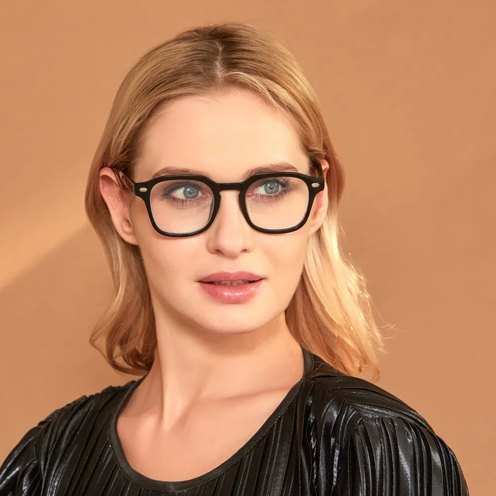 

[RTS]2020 New arrivals square spectacle frame blue light glasses dropshipping PC transparent optical glasses, Custom colors