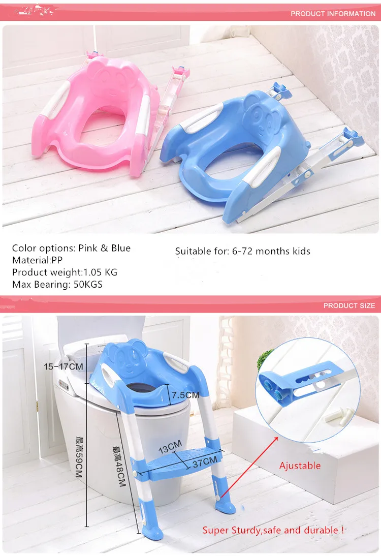 
Potty Training Toilet Seat with Step Stool Ladder for Kids Children Baby Toddler 