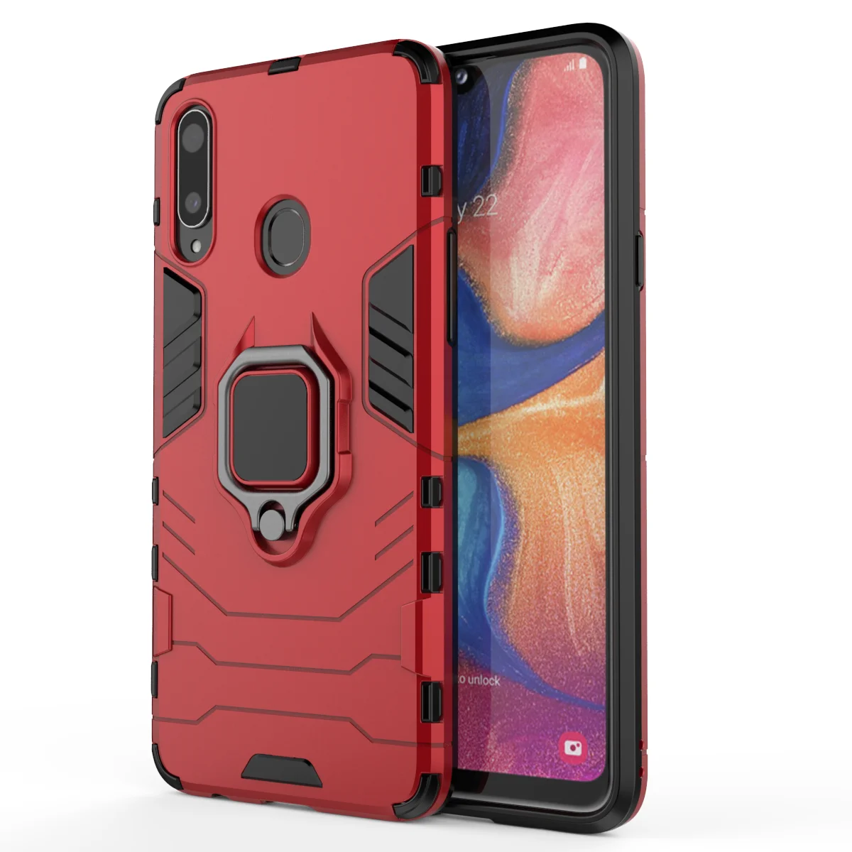 Magnet Ring Case For Samsung A20S Mobile Phone Case Back Cover Case For Samsung