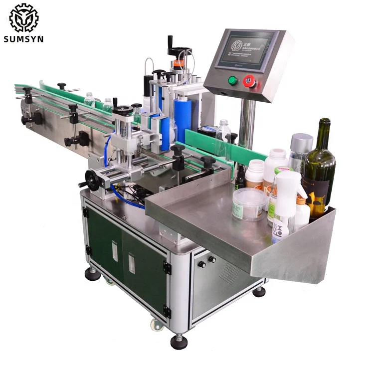 
Automatic round bottle labeling machine for glass plastic bottle tin jars cans 