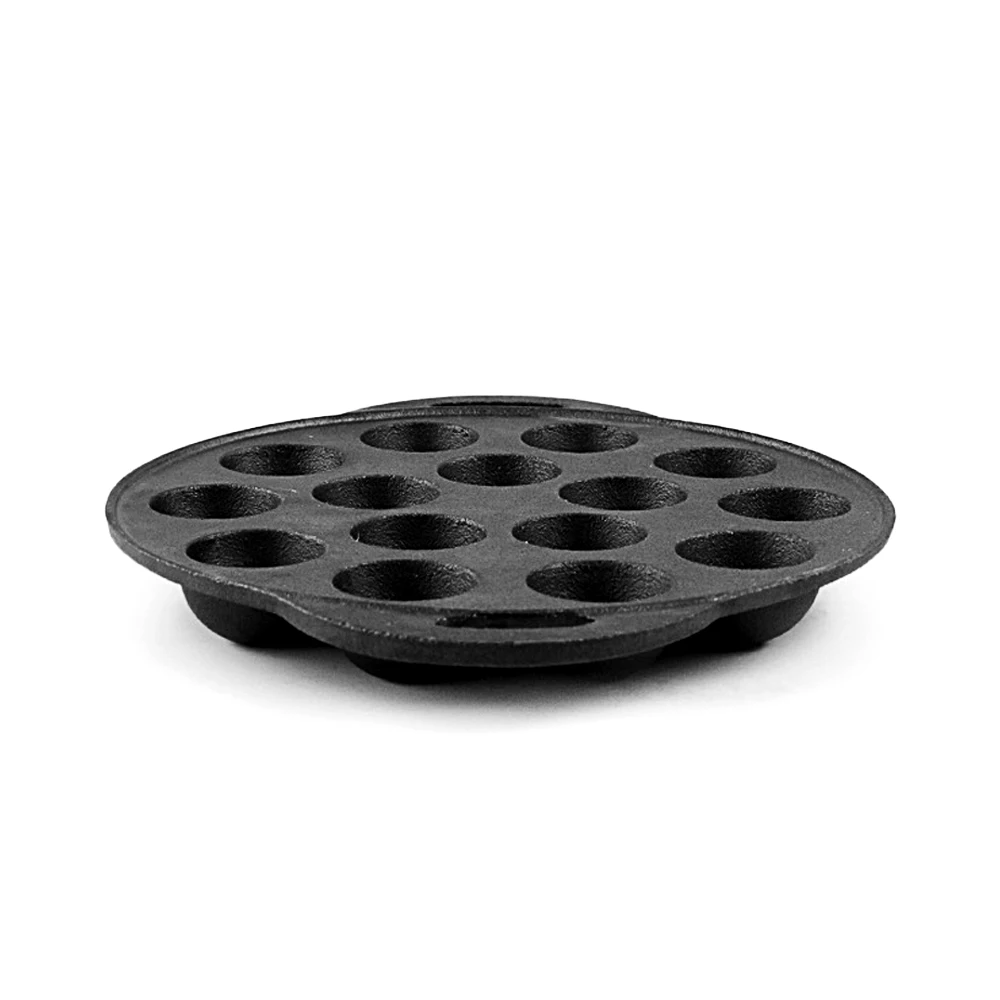 

High quality non stick cast iron takoyaki grill pan holes