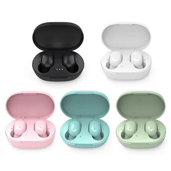 

Amazon Top Seller Promotion True Wireless 5.0 Headset Macaron A6s Mipods Earphones Blue Tooth Earbuds For Mi Phone For Redmi, Black,white ,blue ,pink ,green