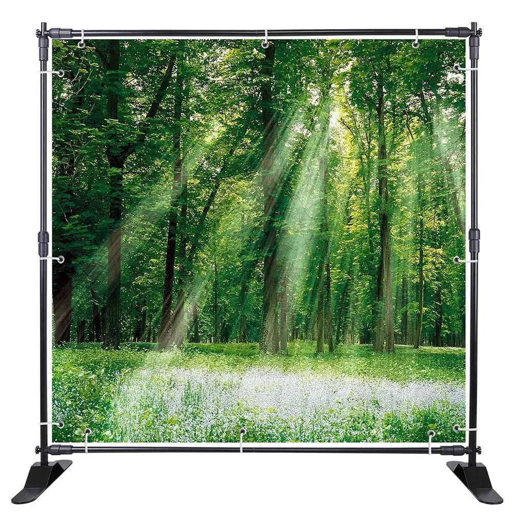 

Step and Repeat Banner Backdrop Stand 8*10ft Trade Show Telescopic Advertisement Backdrop Display Stand