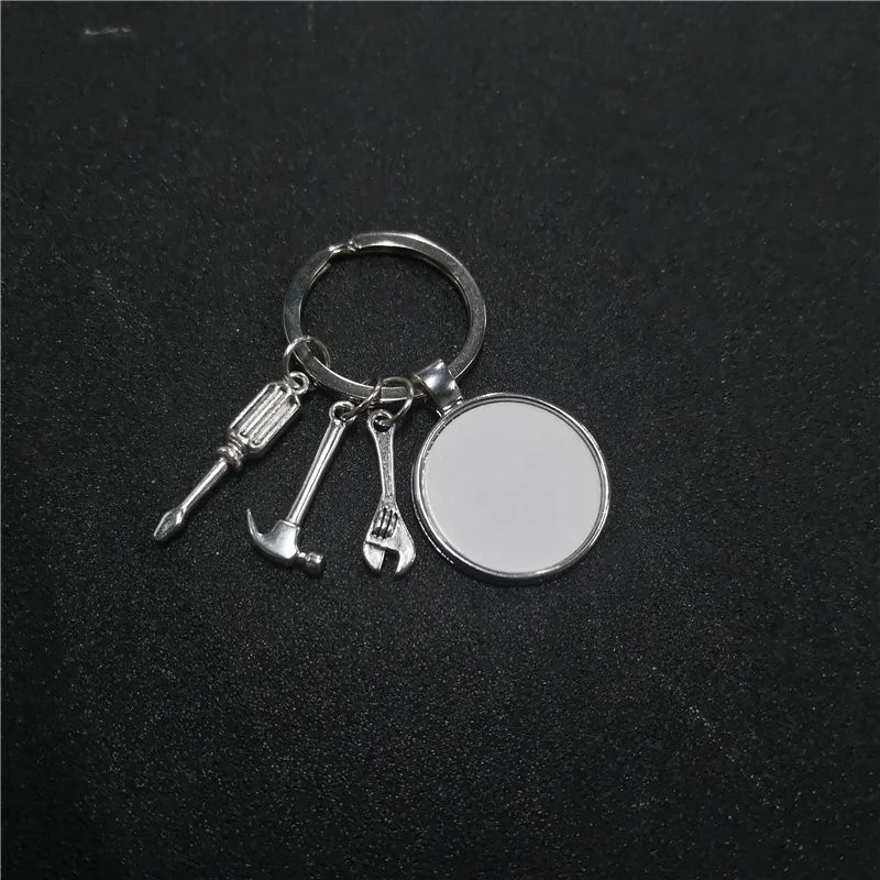 

sublimation blank dad tool keychains key ring hot transfer printing diy materials for Father's Day, Picture shows