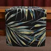 High quality leaves polyester black dinner table runner restaurant table runner