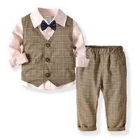 

Spring Autumn Casual Style Child Cloth Kid Shirt Baby Boy 3 Pcs Clothing Set