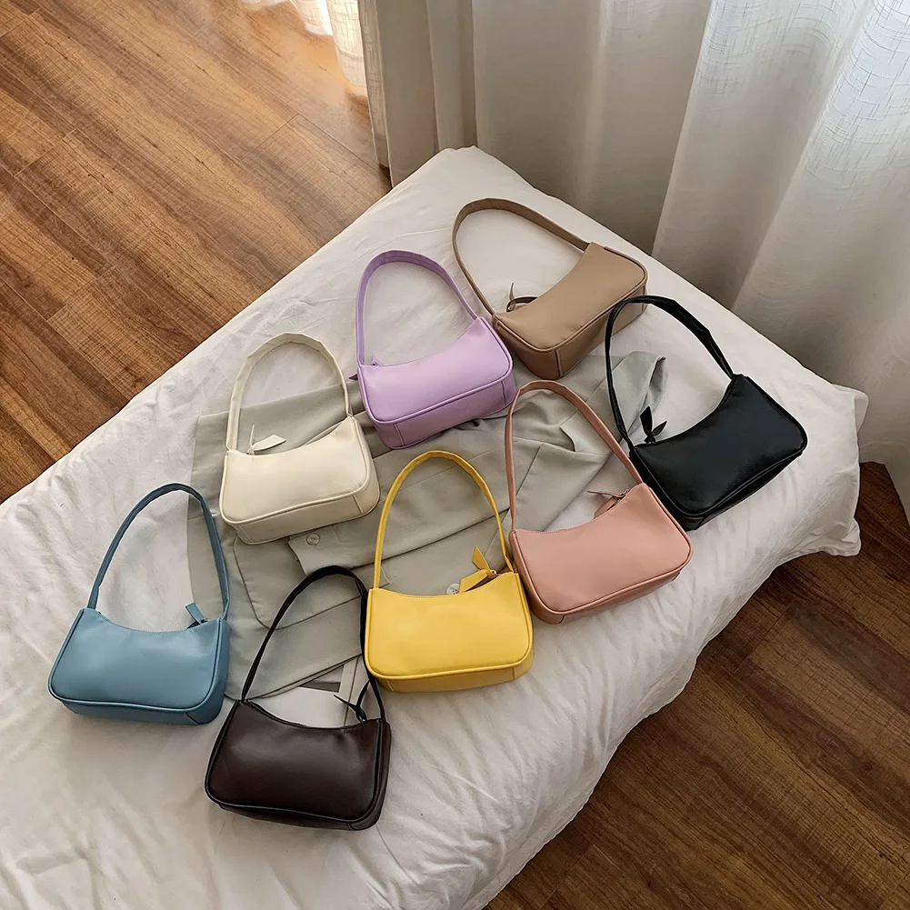 

Retro Totes Bags For Women 2021 Fashion Purse PU Leather Women Handbags Solid Elegant Female Retro Shoulder Totes Bags