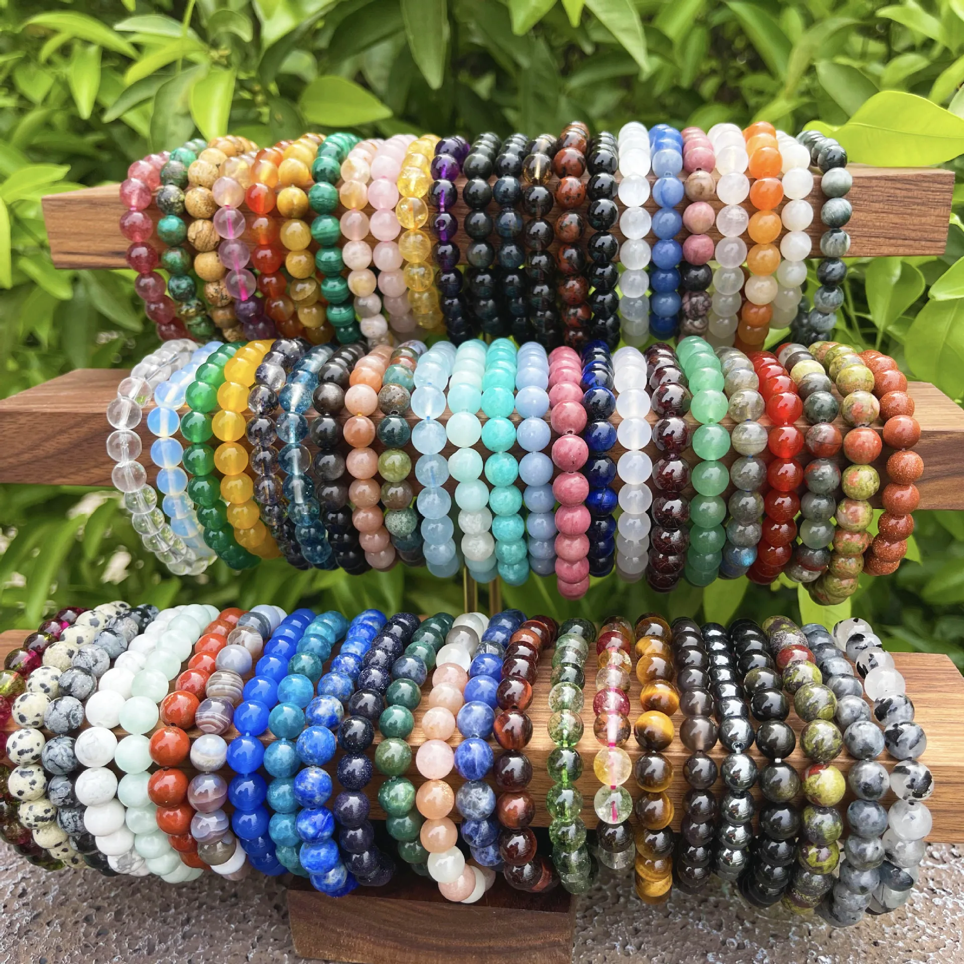 

Lateefah 2023 new Adjustable Stretch Healing Crystal natural stone Beaded Women bracelet