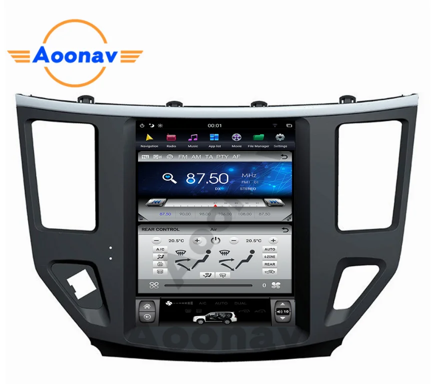 

AOONAV car vertical screen Tesla style 10.4 inch DVD player navigation for Nissan Pathfinder 2013+ support 4G GPS navigation