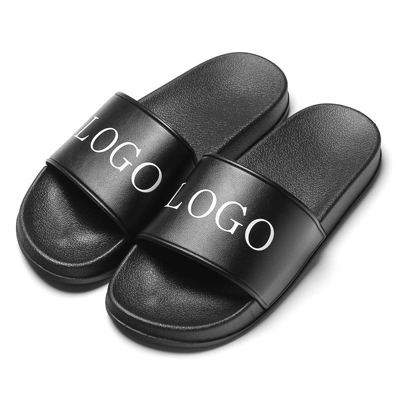 

custom LOGO black sliders slippers for men ,custom blank slide sandals slippers, men custom slides footwear