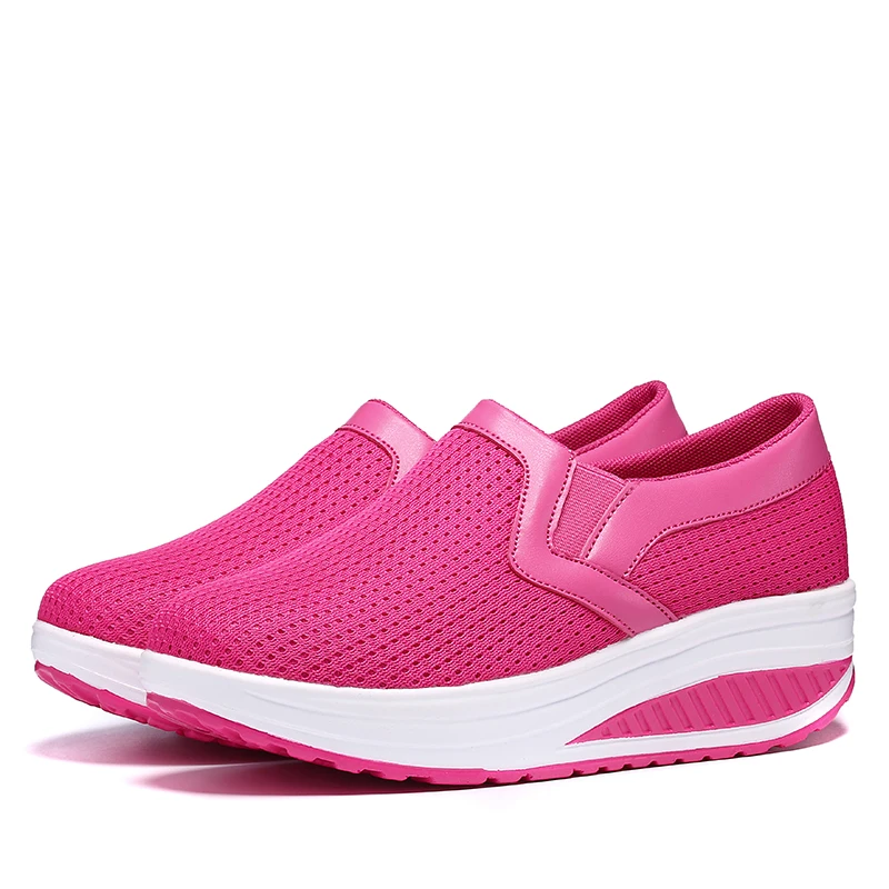 

Wholesale High Quality OEM Casual Breathable Rocking Comfortable Women Shoes, Blue grey black red