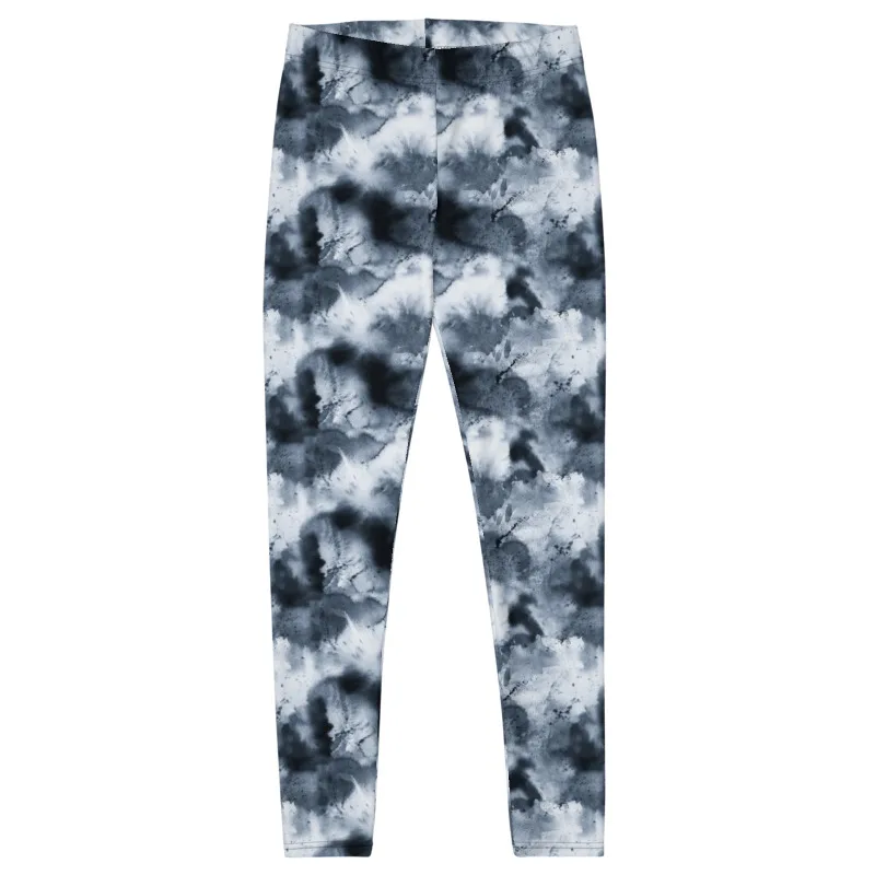 

2022 New Arrivals Super Soft Women Tight Pants High Quality Fashion Lady Four Ways Stretch Water Color Dirty Ink Batik Leggings, Picture