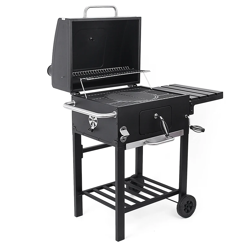 

Outdoor Backyard Barbecue BBQ Charcoal Grill With Adjust Grill