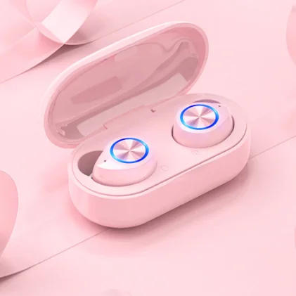 

New TW60 tws V5.0 mini wireless earphone invisible bt earpiece mini earphone TW60, Pink