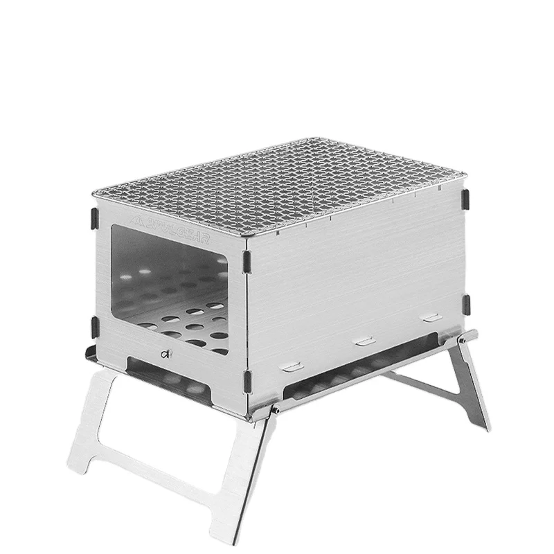 

3F UL GEAR Camping Stove Barbecue Grill Titanium Wood Stove Stainless Steel BBQ Grill Outdoor Hiking Picnic Tableware