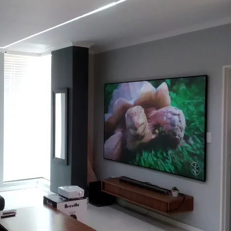 Telon screen 120inch ratio 16:9   best pet crystal ust alr black material projector screen